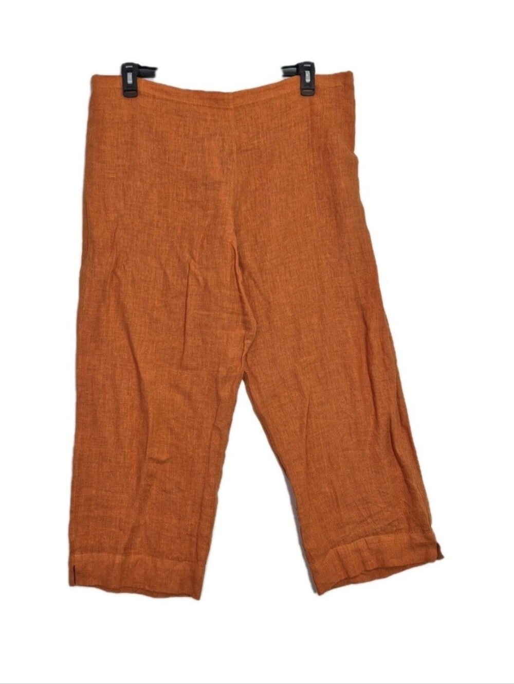 Bryn Walker Women's Pants Size XXL Wide Leg Linen Pull On Capri Orange Rust 65